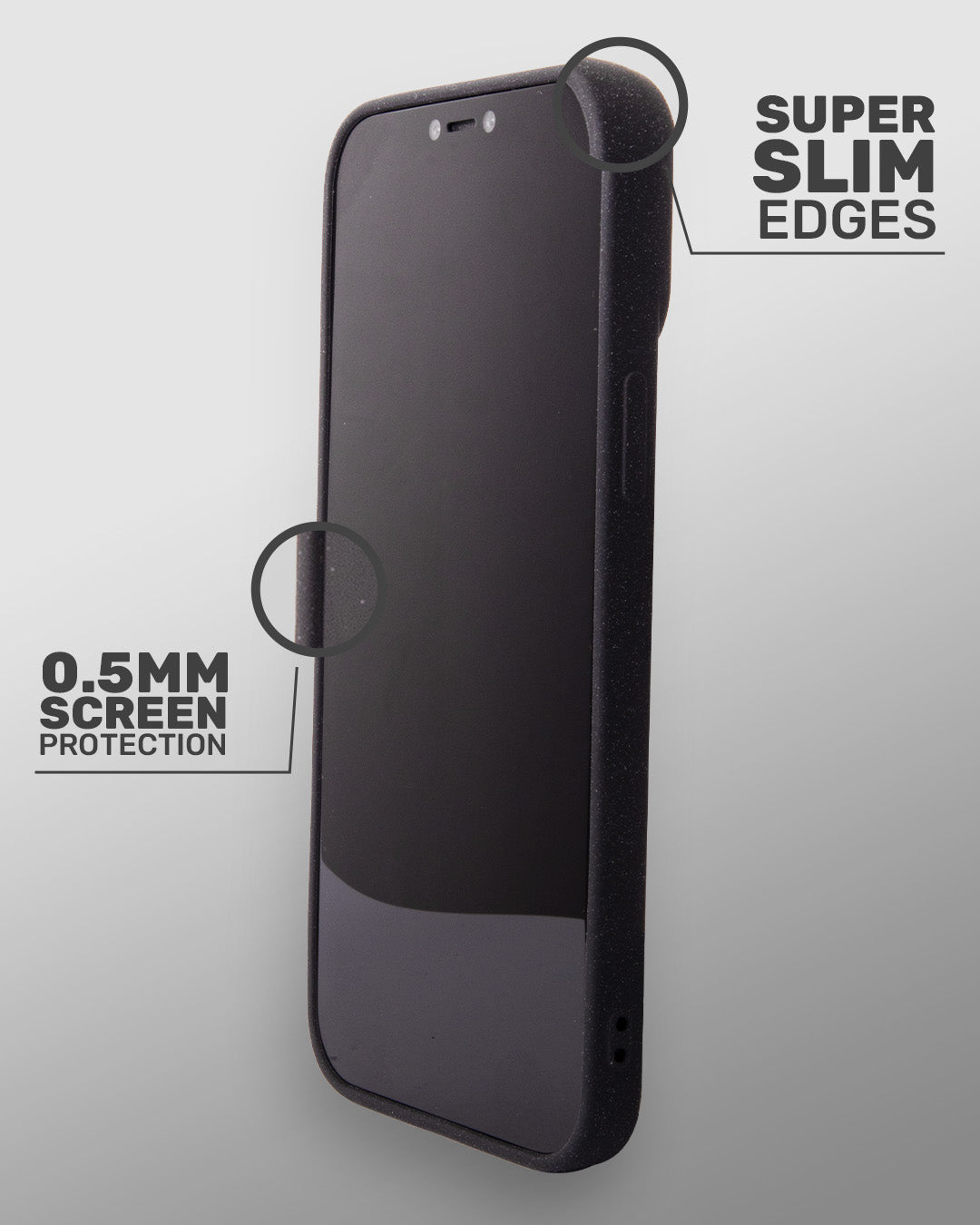 Funda de silicona negra para iPhone